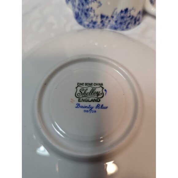 Shelley "DAINTY BLUE" Cup and Saucer - Picture 8 of 9